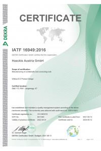 IATF Certificate Hoeckle Austria GmbH